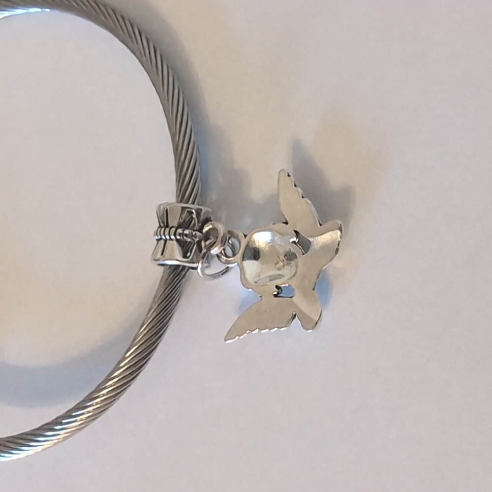 Silver Angel Dangle Charm for Pandora‎ Style Bracelet - Picture 4 of 4